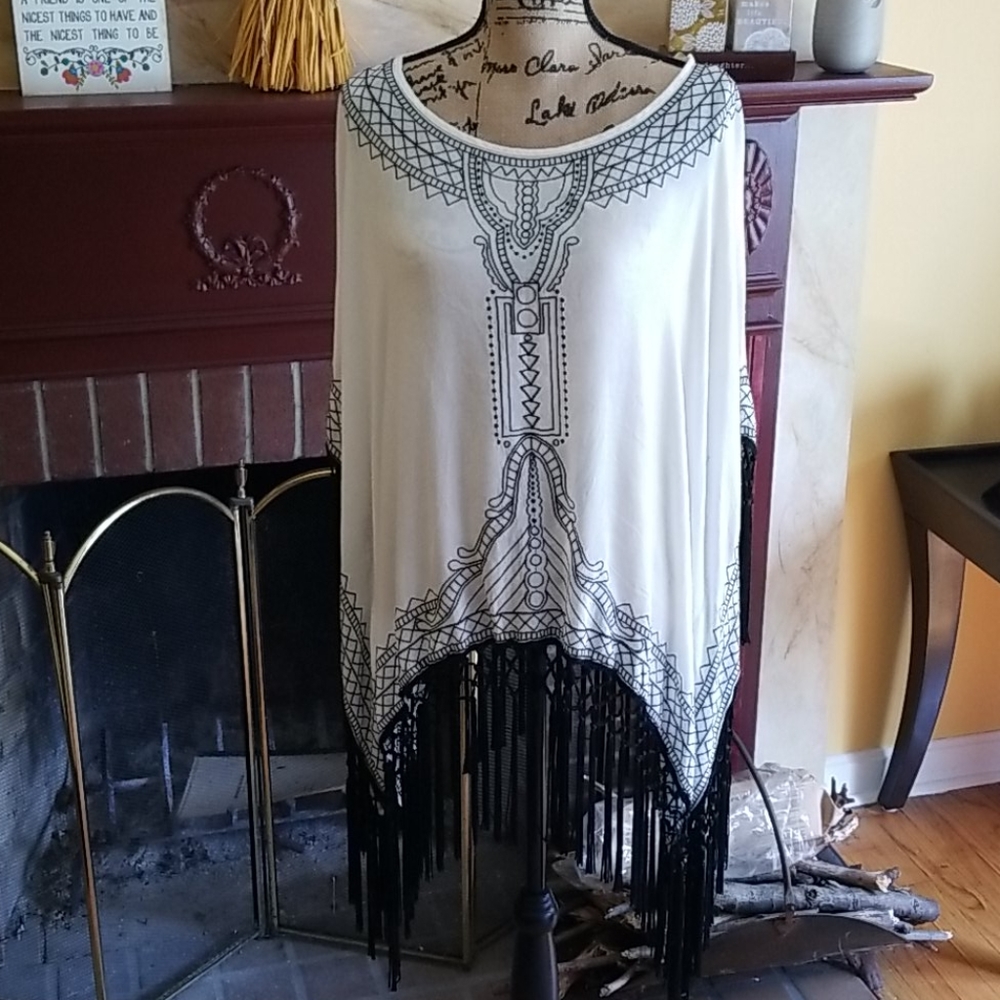 Chicos Aztec design poncho
